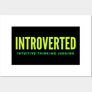 INTJ Introverted Intuitive Thinking Judging Posters and Art